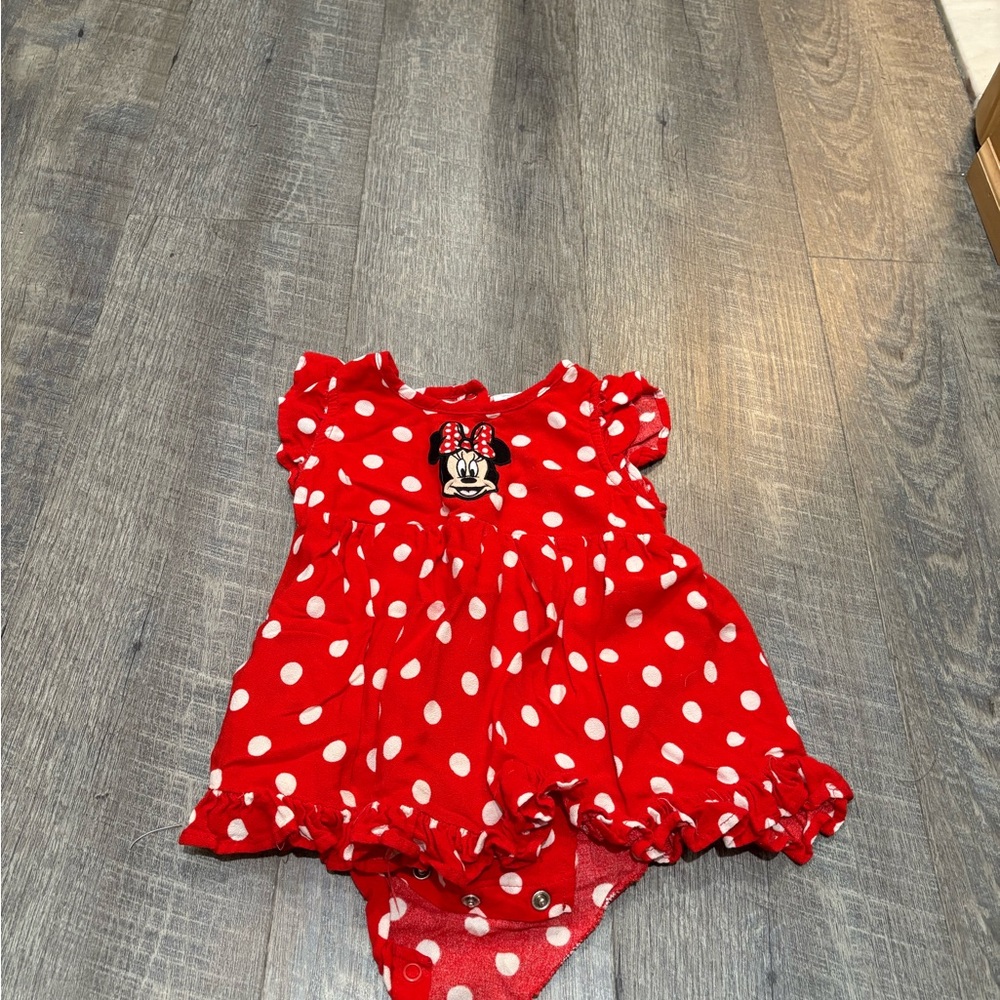 Disney Baby Red Dress with White Polka Dots